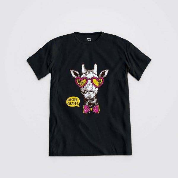 Camiseta con jirafa hipster
